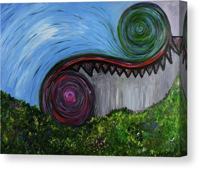 Painting Canvas Print featuring the painting April May June by Annette Hadley