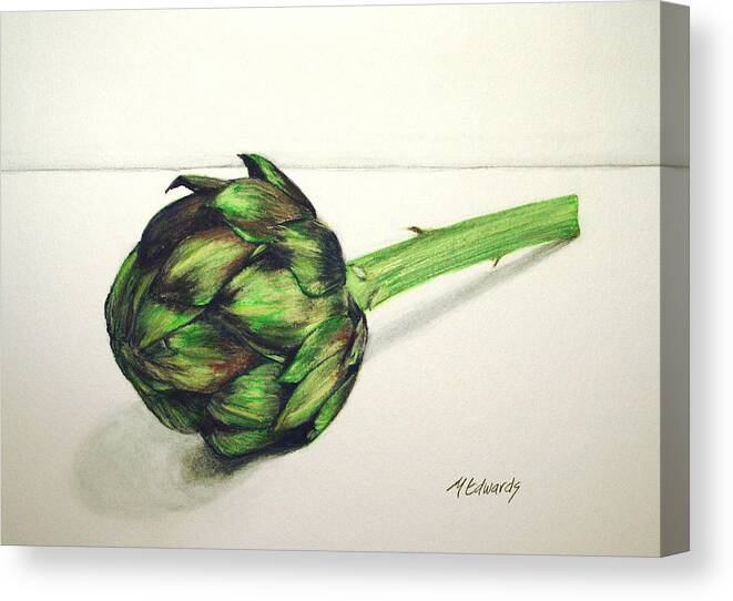 Artichoke Canvas Print featuring the painting Artichoke by Marna Edwards Flavell