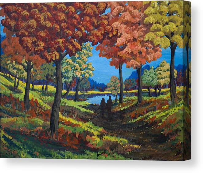 Autumn Canvas Print featuring the painting Autumnal Nostalgia by Tyler Auman