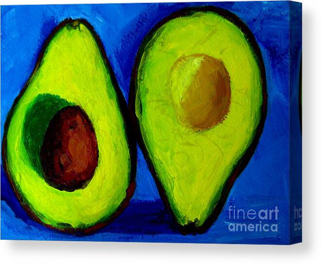 Avocado Canvas Print featuring the painting Avocado Palta V by Patricia Awapara