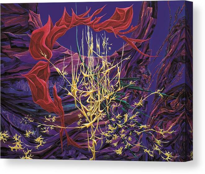 Cosmic Canvas Print featuring the painting Awareness by Charles Cater