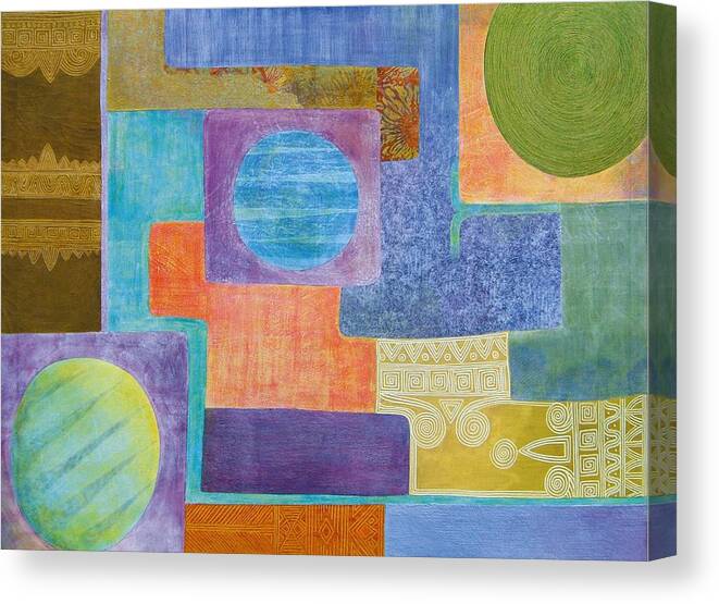 Abstract Canvas Print featuring the painting Balancing the Elements by Jennifer Baird