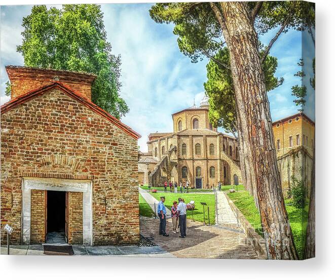 Ancient Canvas Print featuring the photograph Basilica di San Vitale in Ravenna by JR Photography