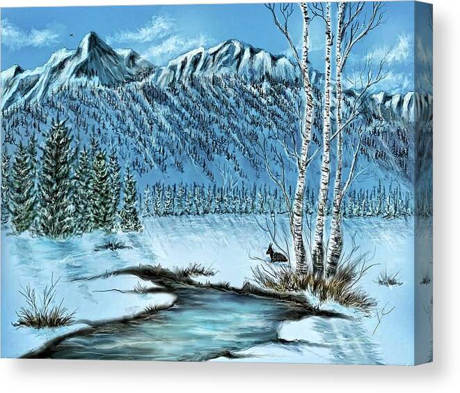 Horn Canvas Print featuring the photograph BC Mountains by Darren Cannell