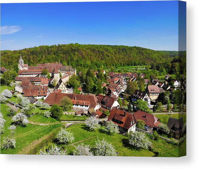 Bebenhausen Canvas Print featuring the photograph Bebenhausen idyllic old village in Germany by Matthias Hauser