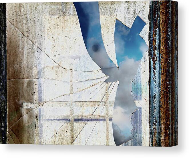 Abstract Canvas Print featuring the photograph Behind the window by Michal Boubin