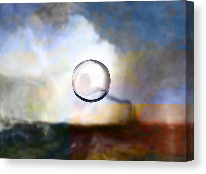 Abstract In The Living Room Canvas Print featuring the digital art Blend 8 Turner by David Bridburg