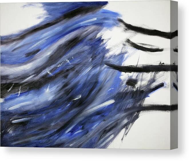 Blue Canvas Print featuring the painting Blue Mark by K R Burks
