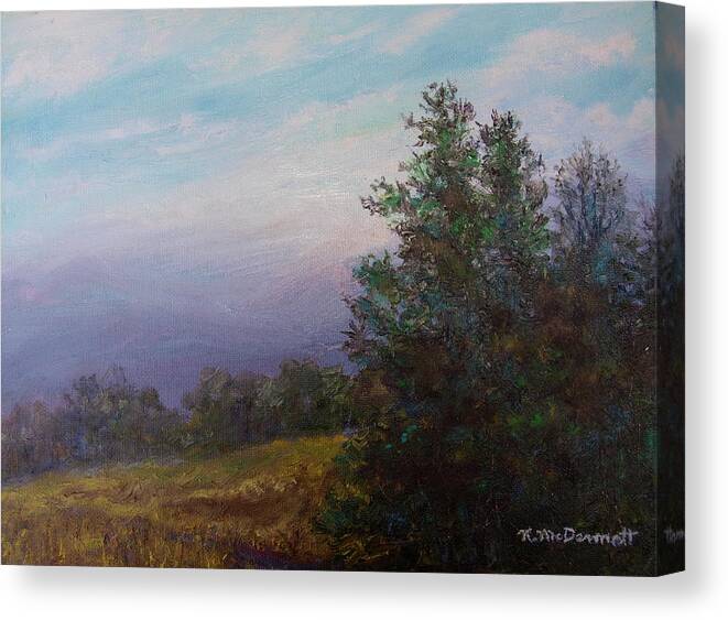 Mountains Canvas Print featuring the painting Blue Ridge Memory by Kathleen McDermott