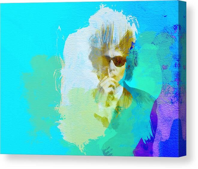 Bob Dylan Canvas Print featuring the painting Bob Dylan by Naxart Studio