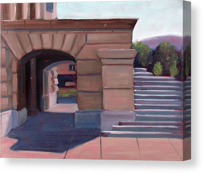 Boise Canvas Print featuring the painting Boise Capitol Building 04 by Kevin Hughes