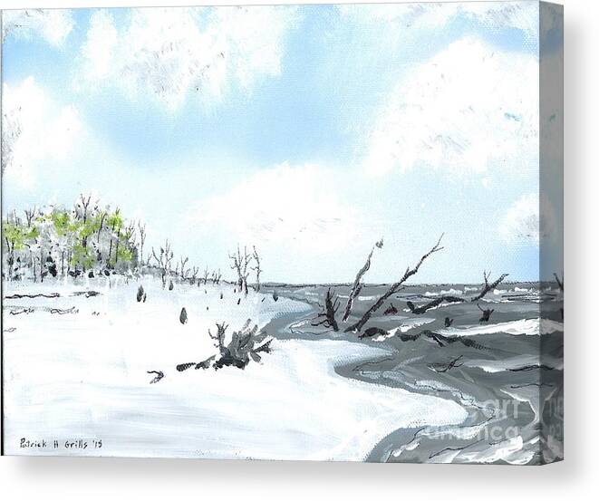 Trees Canvas Print featuring the painting Bone Yard At Capers Island by Patrick Grills