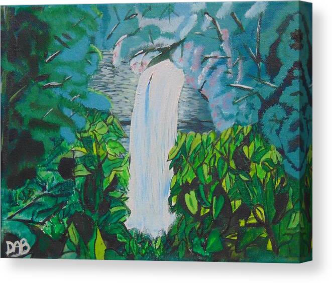 Waterfall Canvas Print featuring the painting Borer's Falls by David Bigelow