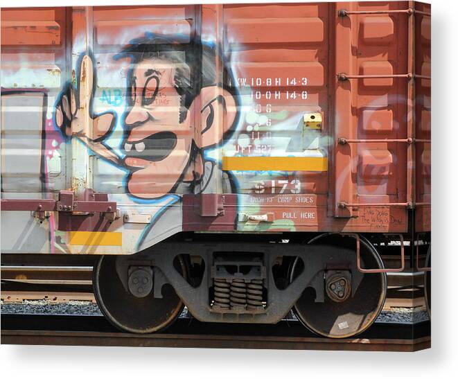 Graffiti Freight City Wagons Art Train Large Canvas Of Railway Station 