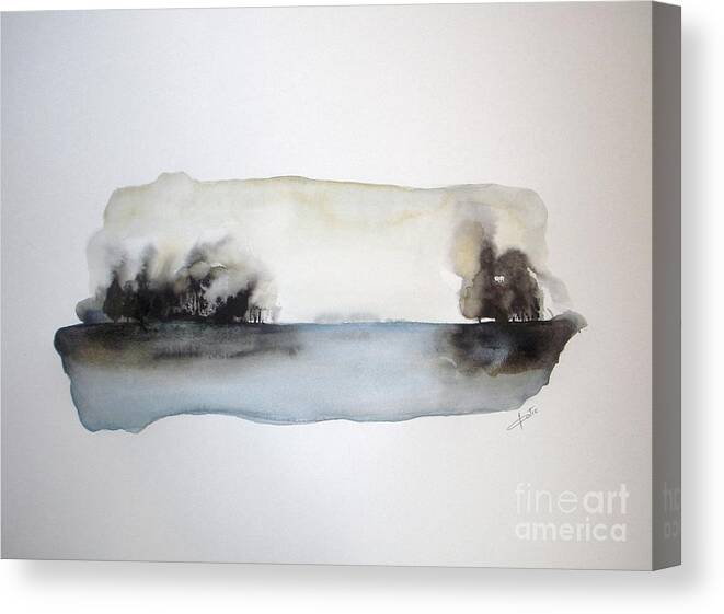 Watercolor Canvas Print featuring the painting Breeze by Vesna Antic
