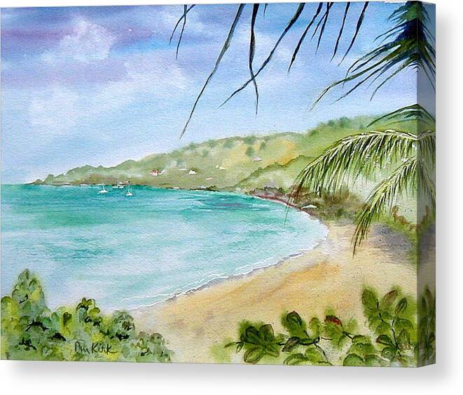Bvi Canvas Print featuring the painting Brewers bay by Diane Kirk