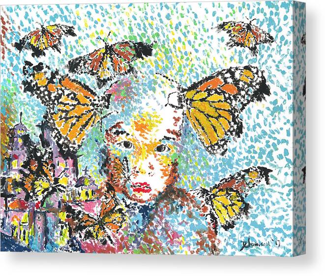 Monarch Butterflies Canvas Print featuring the painting Bring her home safely, Morelia- Sombra de Arreguin by Doug Johnson