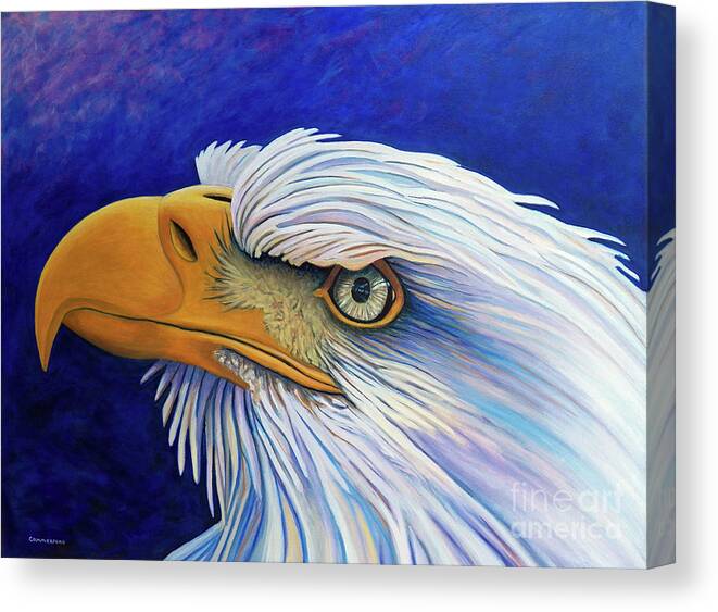 Eagle Canvas Print featuring the painting Bring Me A Higher Love by Brian Commerford