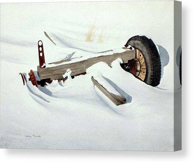 Winter Canvas Print featuring the painting Broken Dreams by Conrad Mieschke