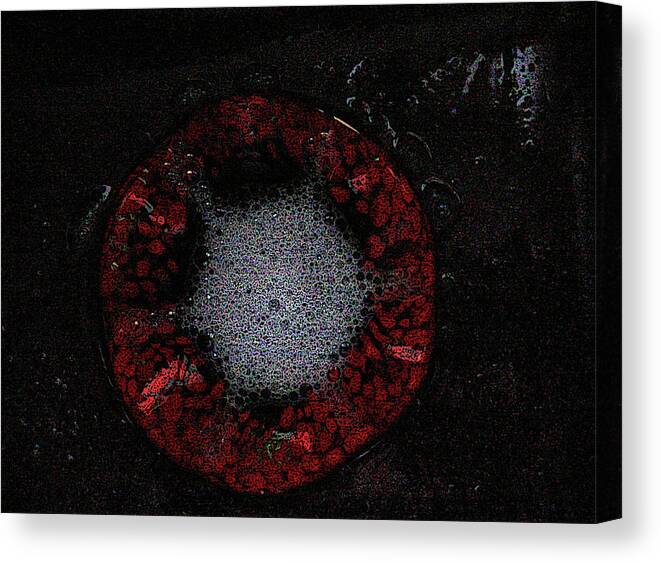 Bubbles Canvas Print featuring the photograph Bubbles in Red by ShaddowCat Arts - Sherry