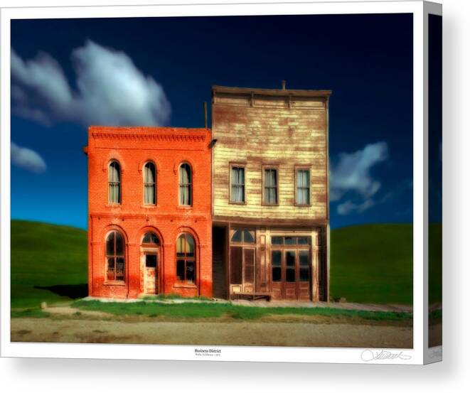 Bodie Canvas Print featuring the photograph Business District by Lar Matre