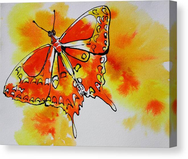 Butterfly Canvas Print featuring the painting Butterfly III by Tara Moorman