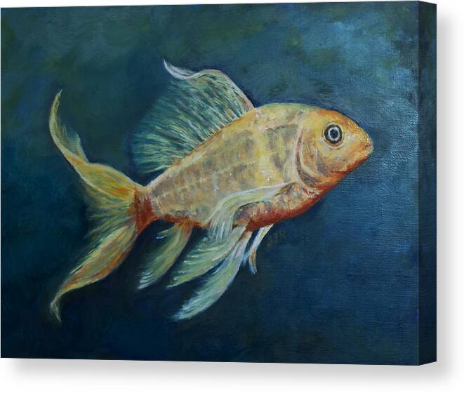 Koi Canvas Print featuring the painting Butterfly Koi II by Sandra Nardone