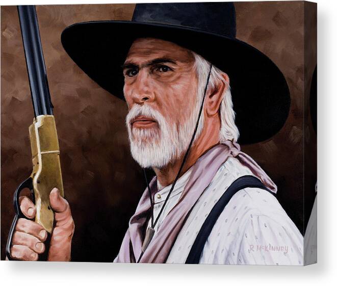 Lonesome Dove Canvas Print featuring the painting Captain Woodrow F Call by Rick McKinney