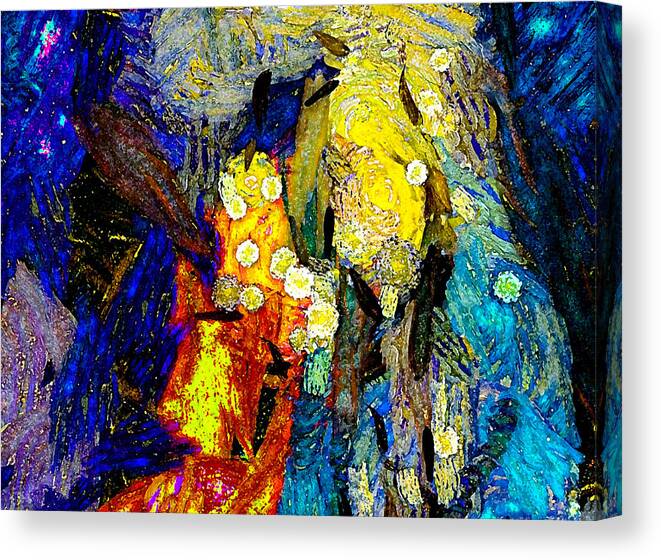 Abstract Canvas Print featuring the digital art Carnival by Galeria Trompiz