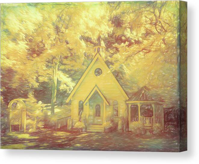 Chapel Canvas Print featuring the digital art Chapel of Love by Jim Cook