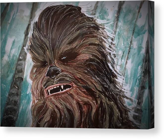 Chewbacca Canvas Print featuring the painting Chewbacca by Joel Tesch