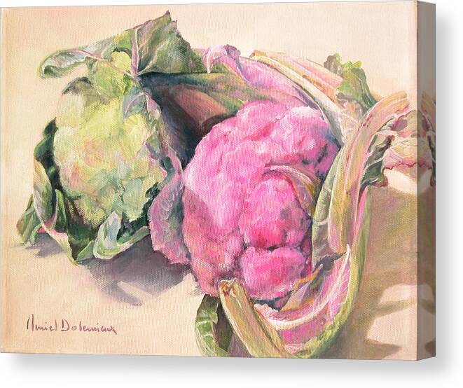 Flower Canvas Print featuring the painting Choux by Muriel Dolemieux