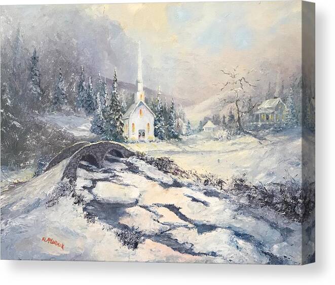Peace Canvas Print featuring the painting Peace in the Valley by ML McCormick