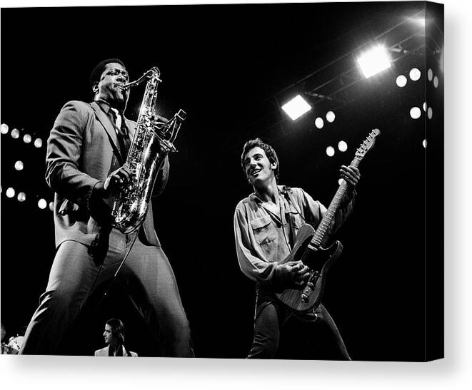 Bruce Springsteen Canvas Print featuring the photograph Clarence and Bruce 1981 by Chris Walter