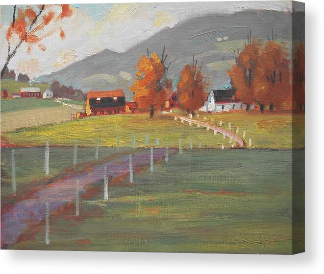 Berkshire Hills Paintings Canvas Print featuring the painting Close Up by Len Stomski
