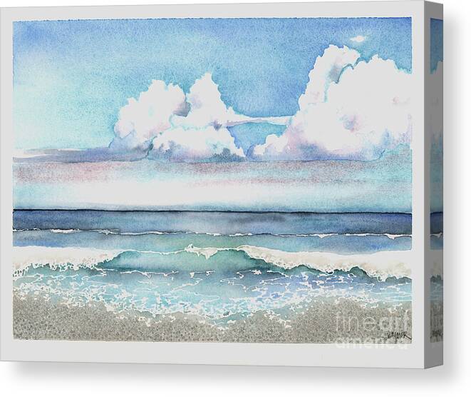 Clouds Canvas Print featuring the painting Cloudburst by Hilda Wagner
