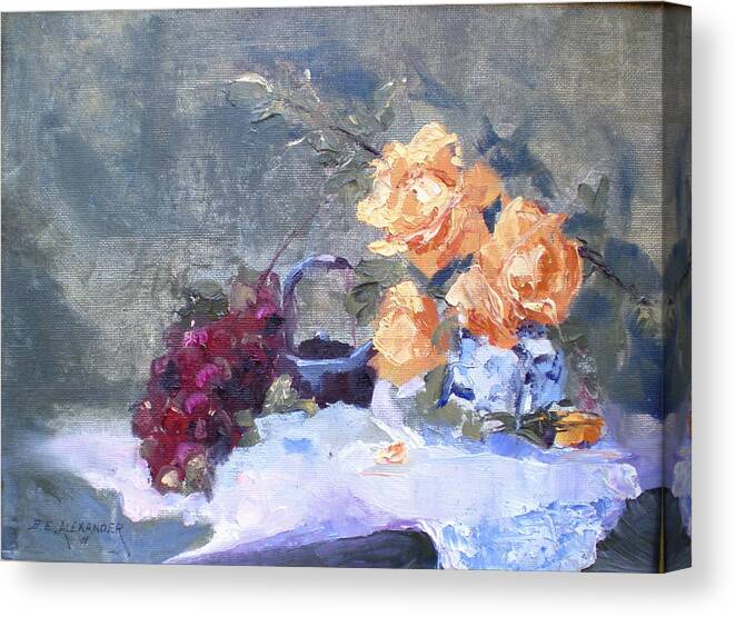 Still Life Canvas Print featuring the painting Complimentory by Bryan Alexander