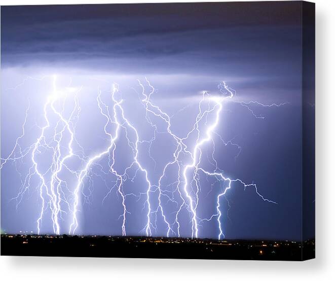 james Insogna Canvas Print featuring the photograph Crazy Skies by James BO Insogna