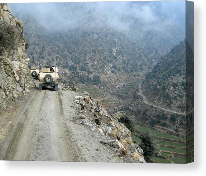 Afghanistan Canvas Print featuring the photograph Dangerous Journey by Benjamin Mitchell