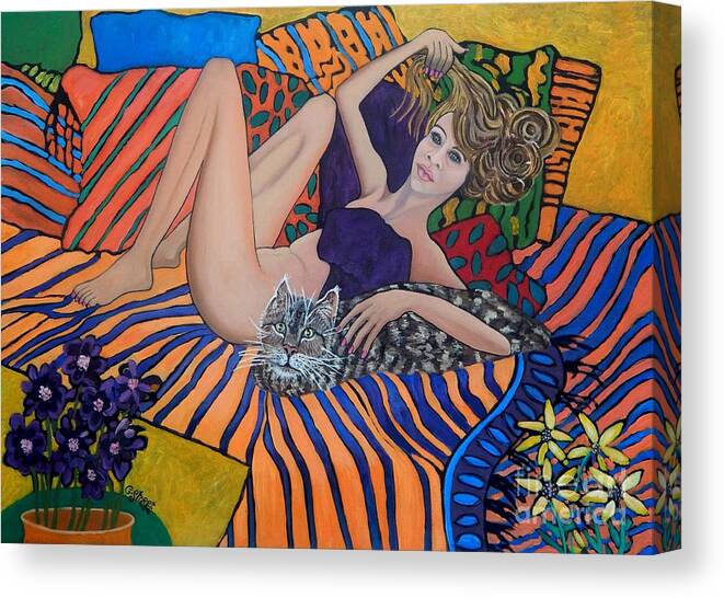 Figurative Canvas Print featuring the painting Daydreamer by Caroline Street