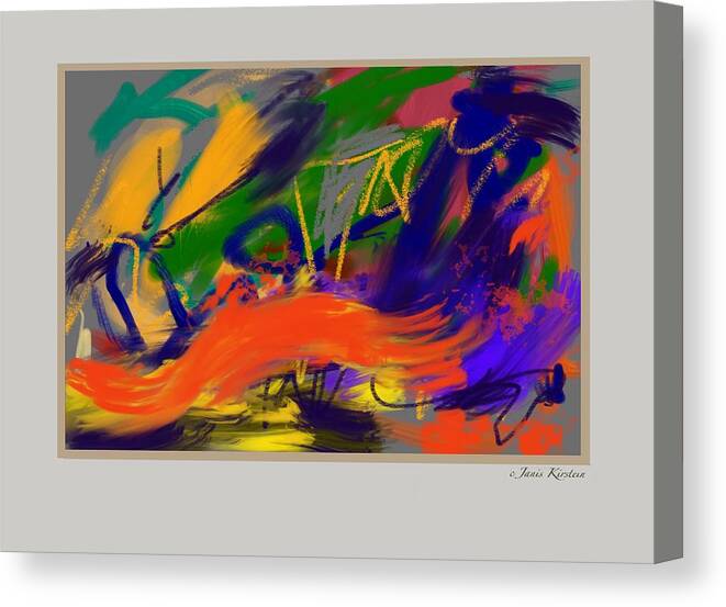 Abstract Expressionism Canvas Print featuring the digital art Delicious Dreams1 by Janis Kirstein
