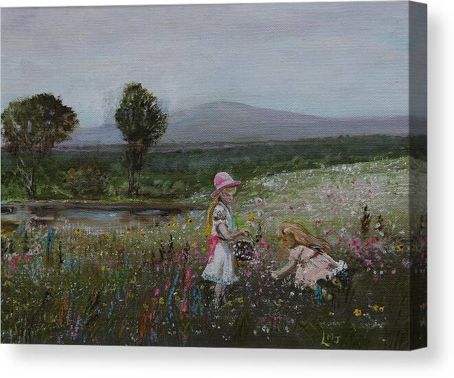 Impressionist Canvas Print featuring the painting Delights of Spring - LMJ by Ruth Kamenev