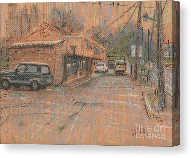Breakfast Canvas Print featuring the painting Derek's Place by Donald Maier