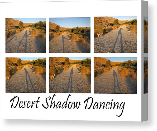 Palm Desert Canvas Print featuring the photograph Desert Shadow Dancing by Lisa Dunn