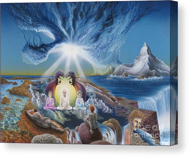 Surrealism Canvas Print featuring the painting Diary of Third Recognition by Leonard Rubins