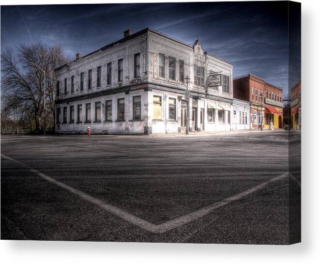 Park Street Canvas Print featuring the photograph Do you remember the good old days before the ghost town by Russell Styles