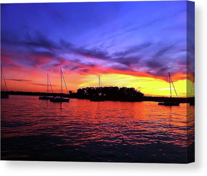 Sunset Canvas Print featuring the photograph Dream of Forgotten Seas by Xine Segalas