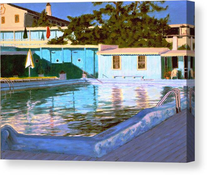 Swordfish Beach Club Canvas Print featuring the painting End Of A Beautiful Day by William Frew