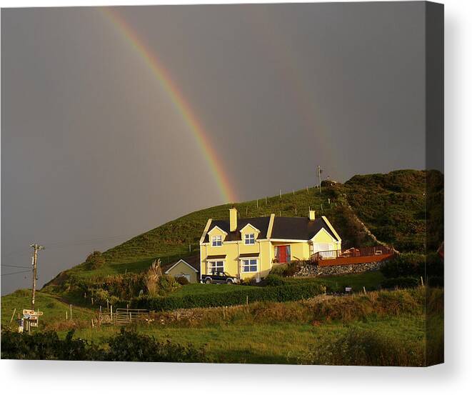 Travel Canvas Print featuring the photograph End of the Rainbow by Mike McGlothlen