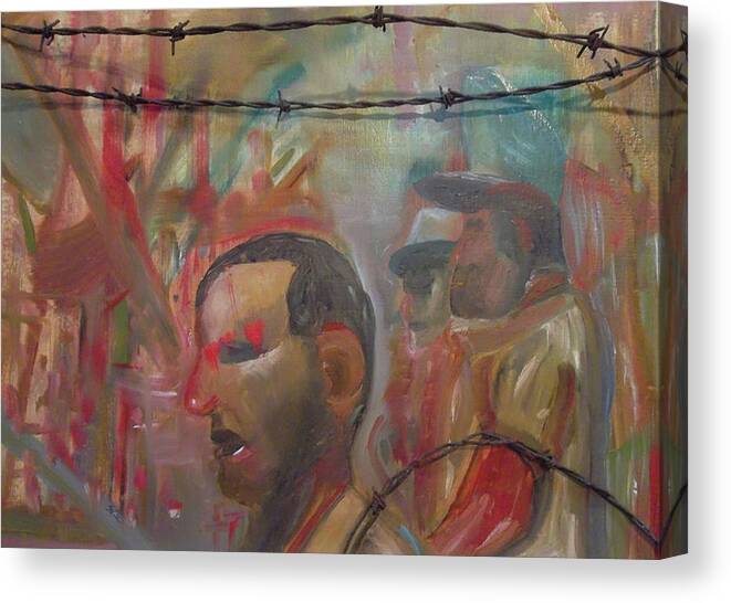 War Canvas Print featuring the painting Endless Conflict by Susan Esbensen